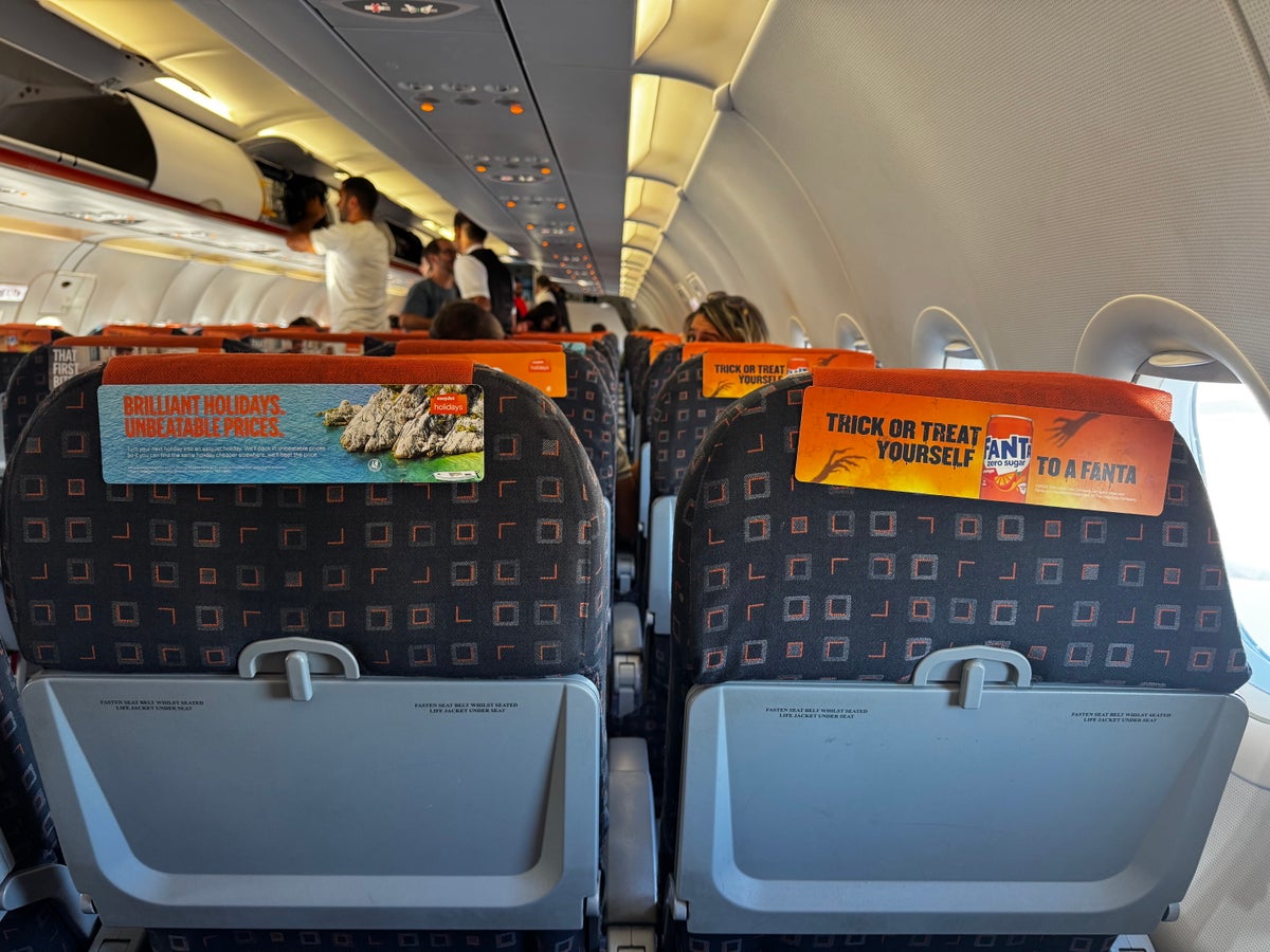 EasyJet A319 backs of seats