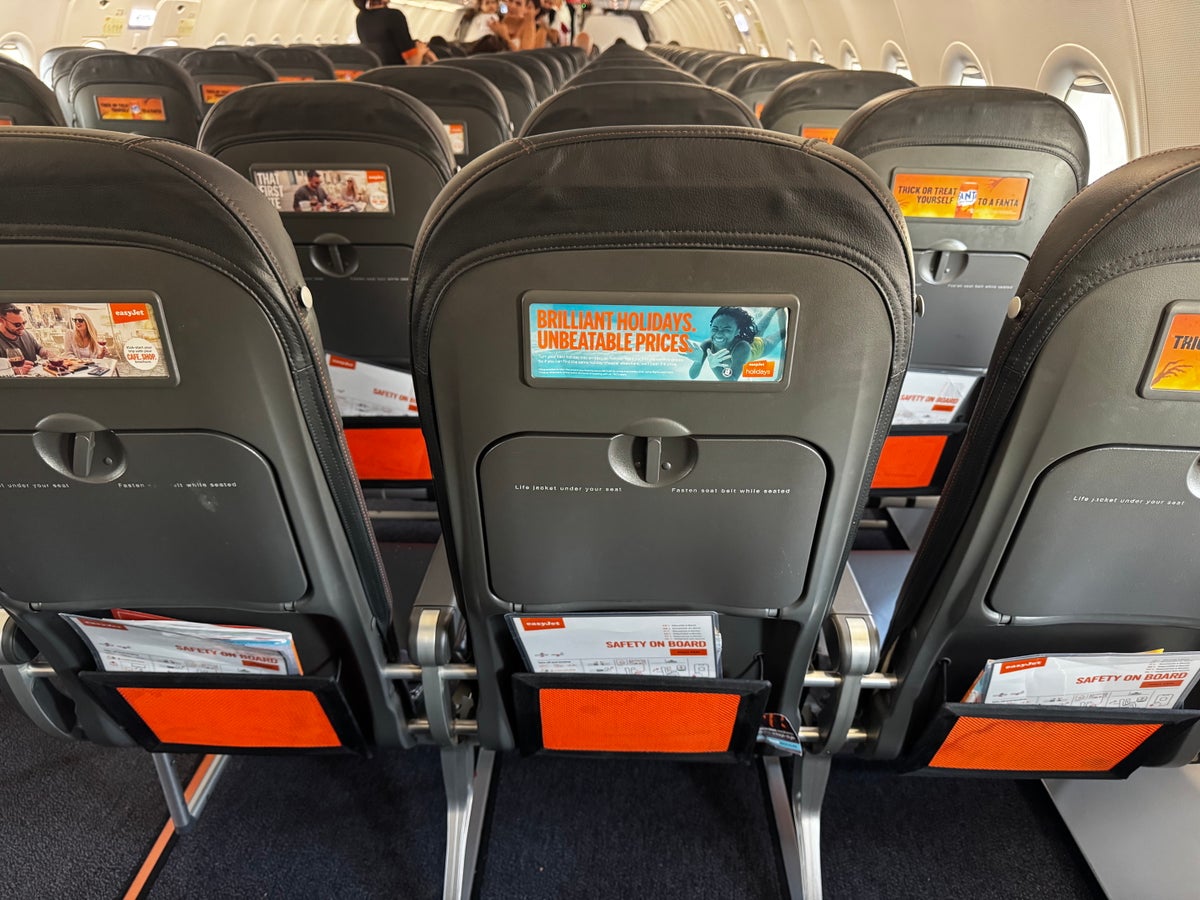 EasyJet A320 backs of seats