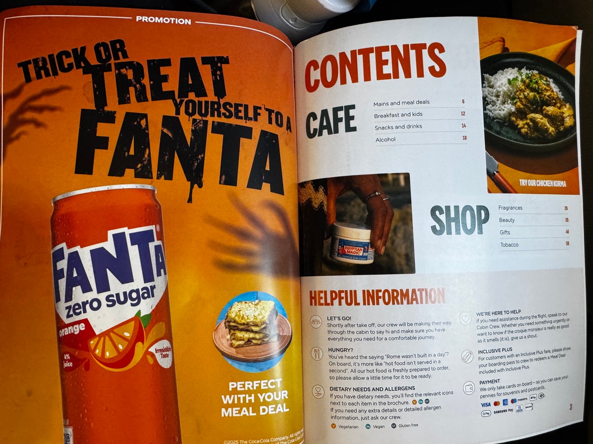 EasyJet shopping magazine information