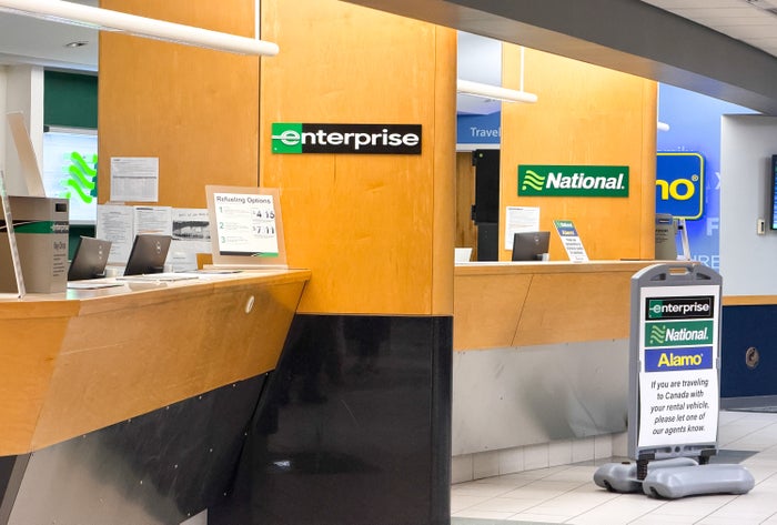 Enterprise National Car Rental Desk at Burlington Vermont Airport Image Credit Chris Hassan