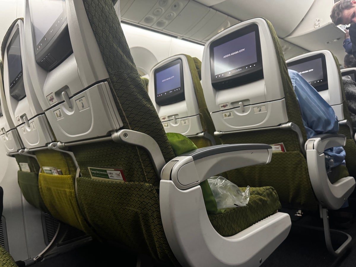 Ethiopian Airlines Boeing 787 9 FCO ADD economy rows