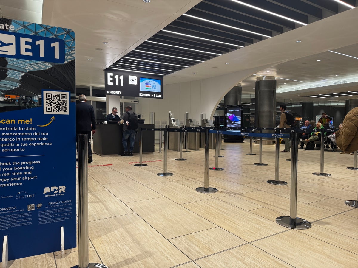 Ethiopian Airlines boarding gate FCO