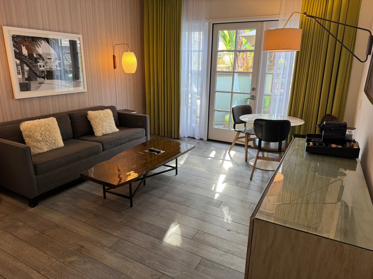 Fairmont Miramar Bi Level Bungalow Suite living room