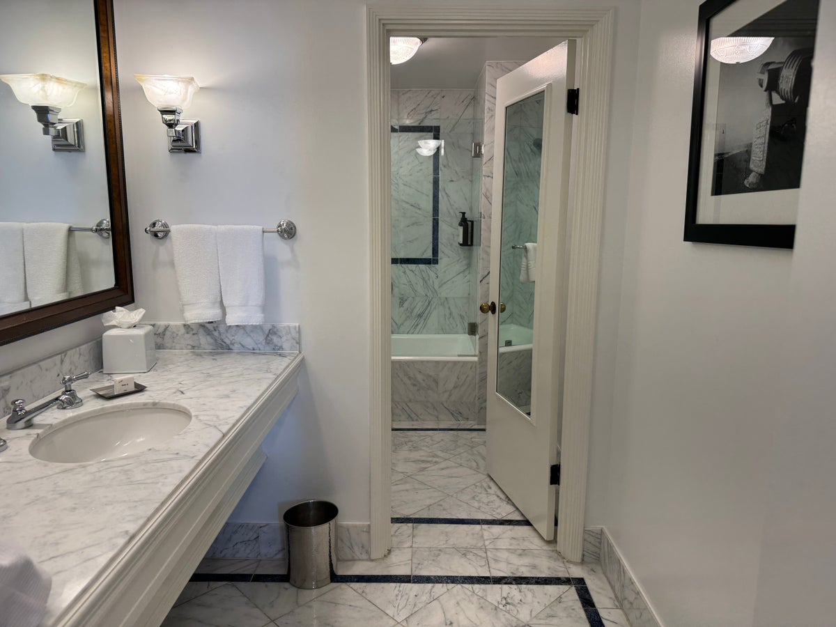 Fairmont Miramar Ocean View Suite bathroom