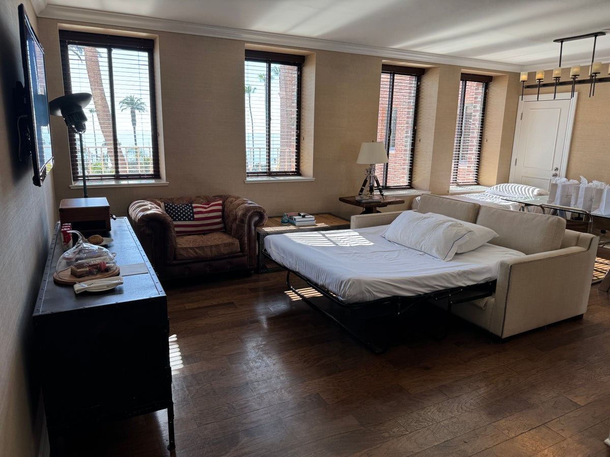 Fairmont Miramar Ocean View Suite living room