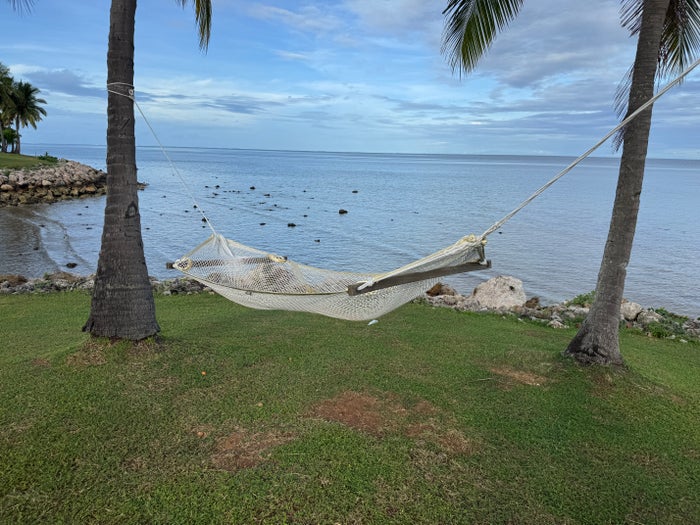Fiji Marriott Resort Momi Bay hammock ocean rocks