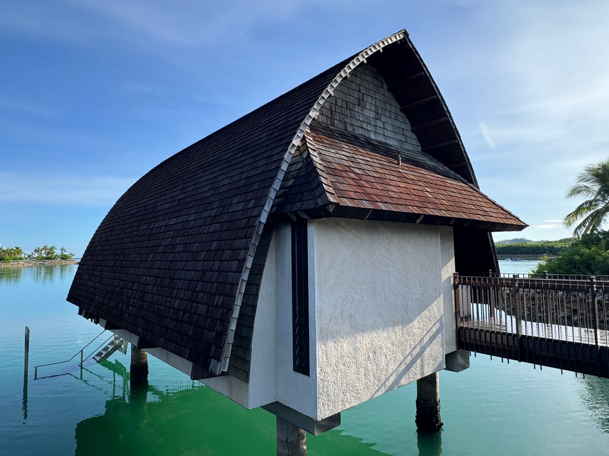 Fiji Marriott Resort Momi Bay over water bure in lagoon