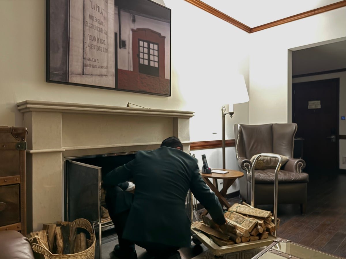 Four Seasons Casa Medina Bogota fireplace lighting