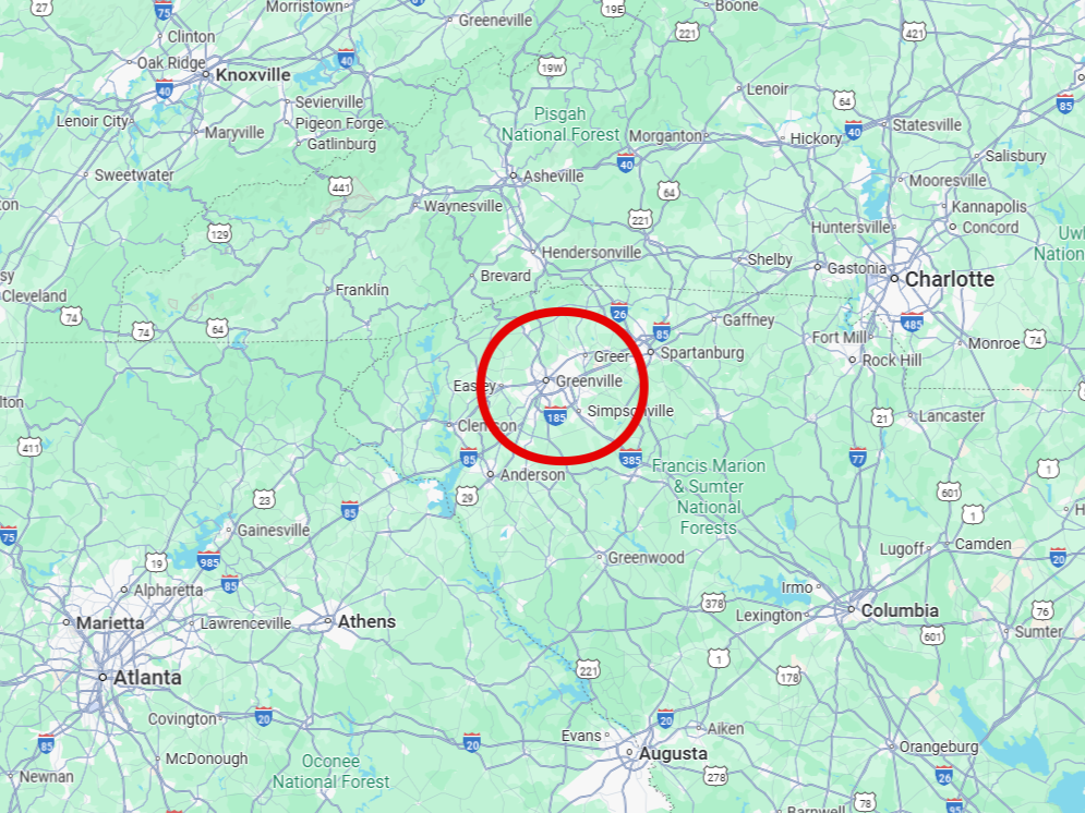 Greenville SC Google Maps