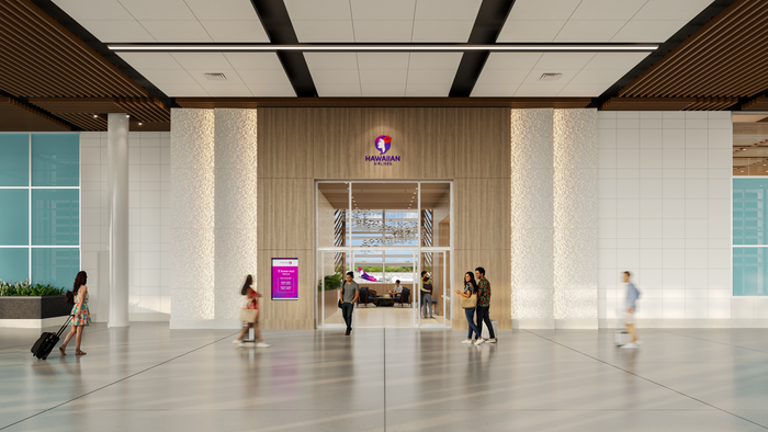 HNL Lounge Entrance Rendering 1