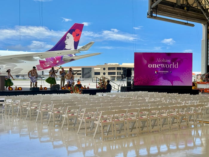 Hawaiian Airlines HNL Event Performers With A330 Tail Hawaiian Airlines HNL Event Performers With A330 Tail