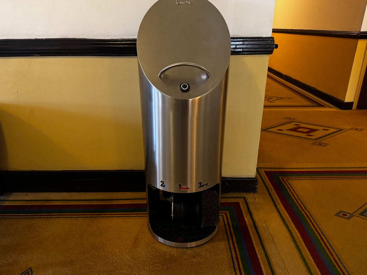 Hilton Addis Ababa hallway shoe cleaner