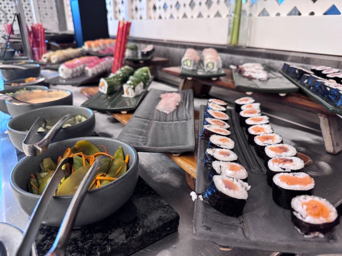 Hilton Tulum Vela Norte lunch sushi