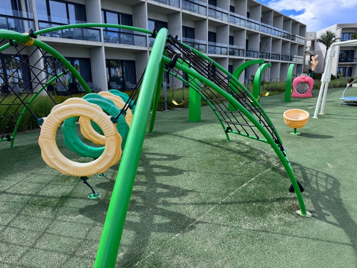 Hilton Tulum kids playground ninja course