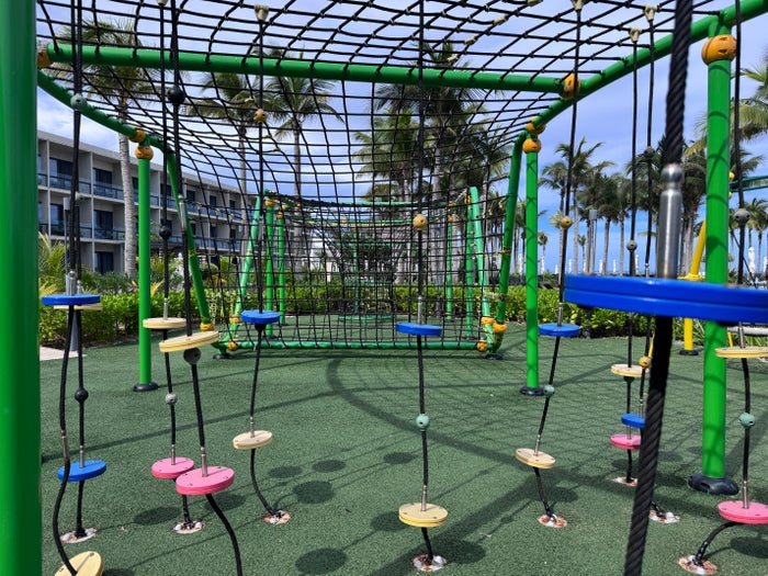 Hilton Tulum kids playground ninja nets