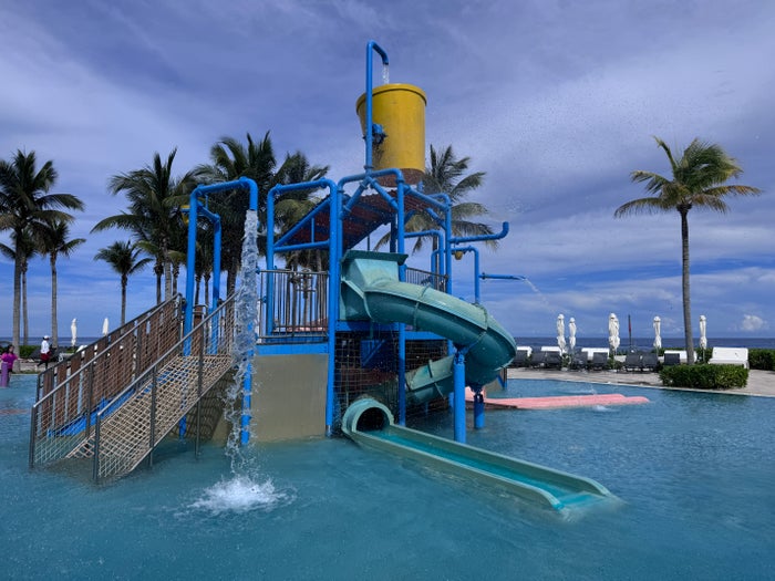 Hilton Tulum kids pool slide