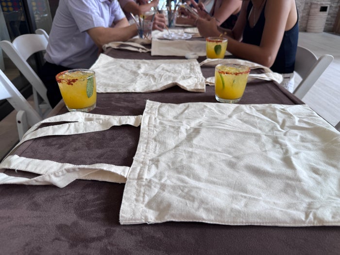 Hilton Tulum tote painting Hilton Tulum tote painting
