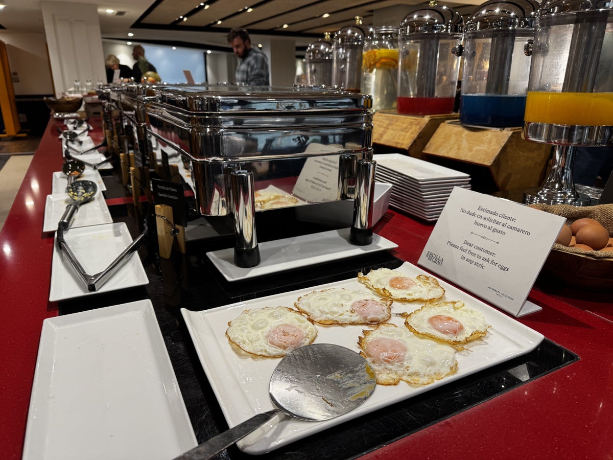 Hotel Ercilla de Bilbao Marriott Autograph Breakfast Buffet Eggs