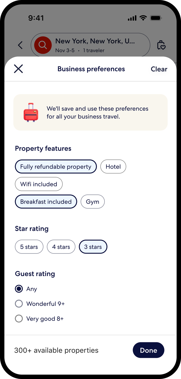 Hotels.com business preferences Hotels.com business preferences