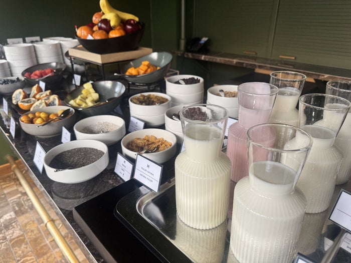 Humano Lima Tribute Portfolio Marriott Breakfast Buffet Yogurt and Milk