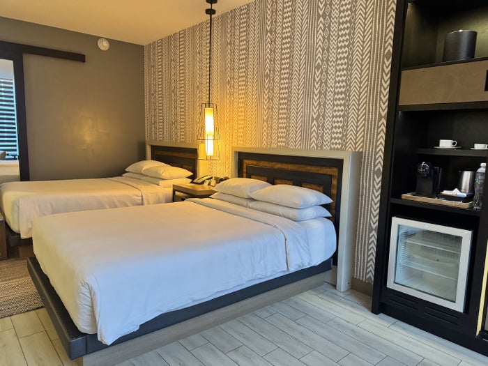 Hyatt Centric Guatemala Standard Room Beds and Minibar