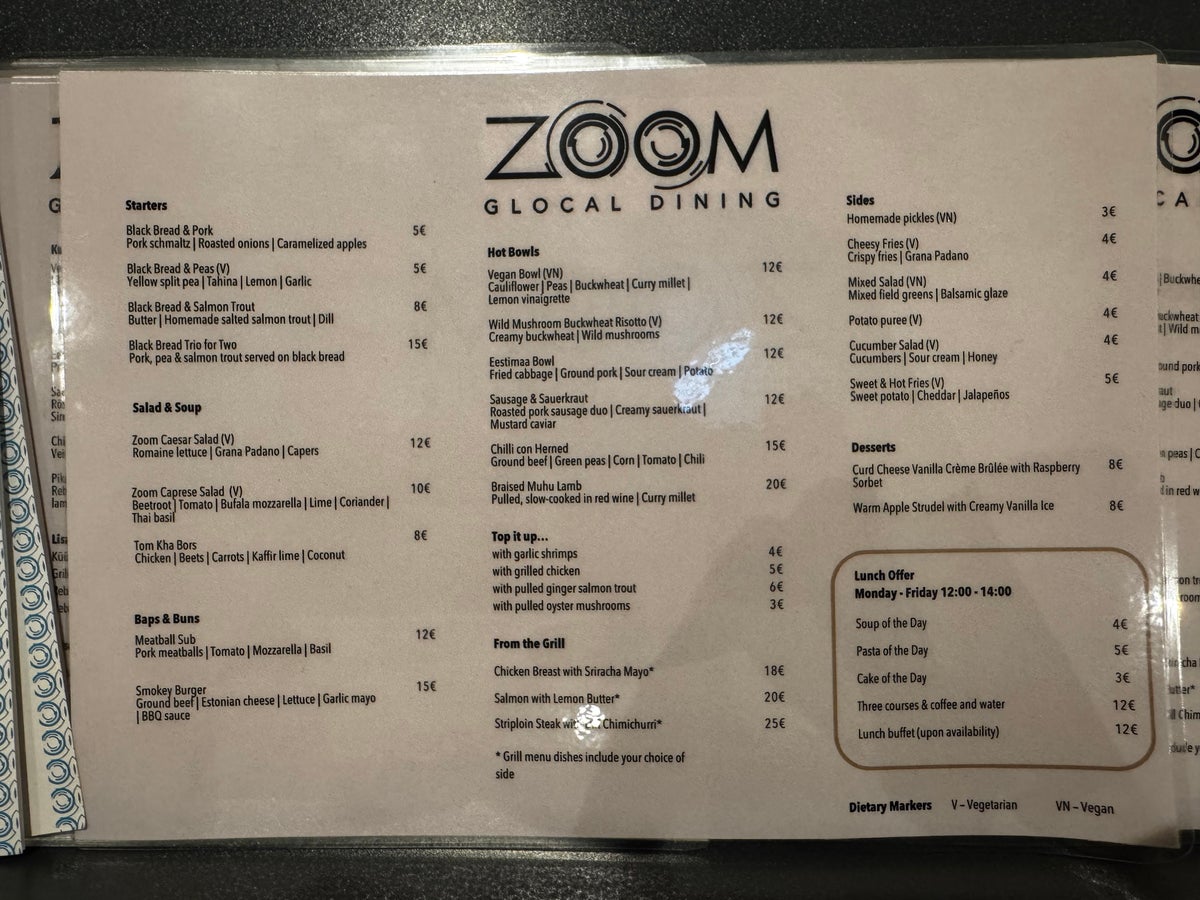 Hyatt Place Tallinn menu Hyatt Place Tallinn menu