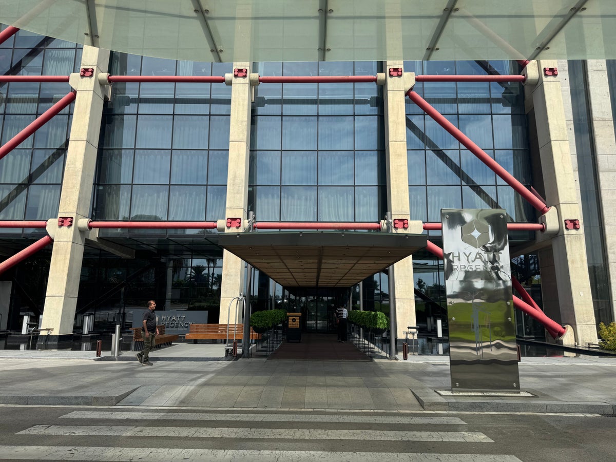 Hyatt Regency Barcelona Tower front entry