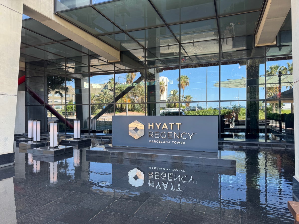 Hyatt Regency Barcelona Tower front sign Hyatt Regency Barcelona Tower front sign