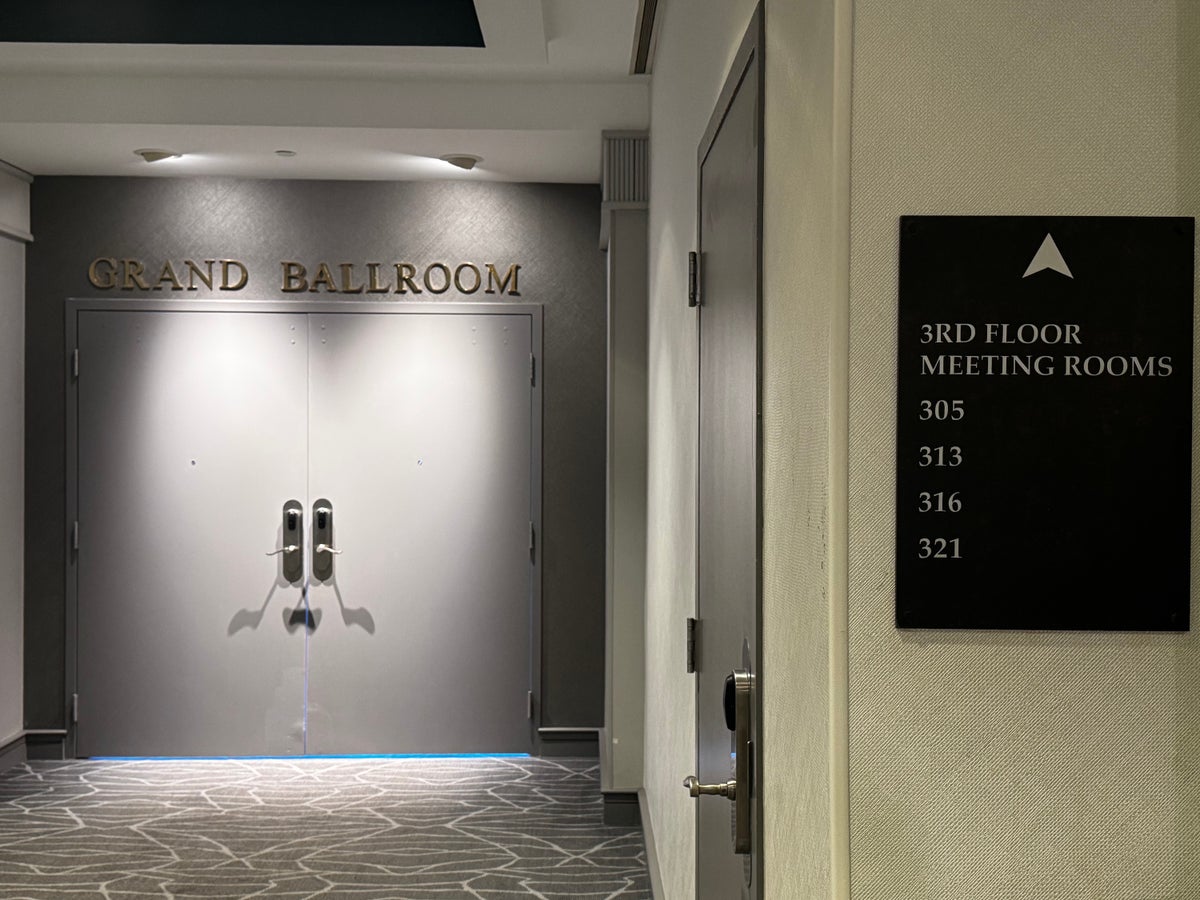 Hyatt Regency Boston Harbor ballroom sign