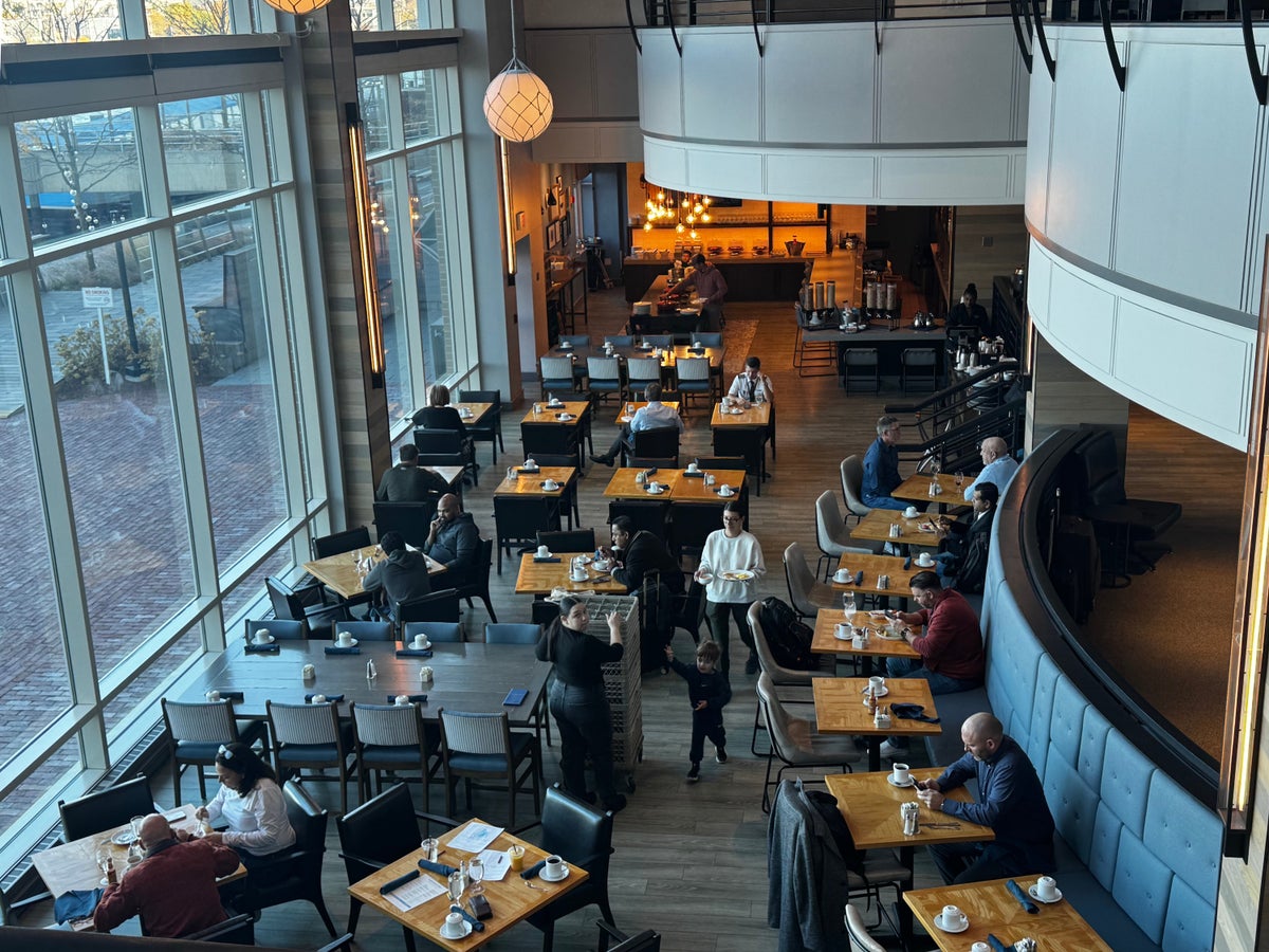 Hyatt Regency Boston Harbor restaurant view from above