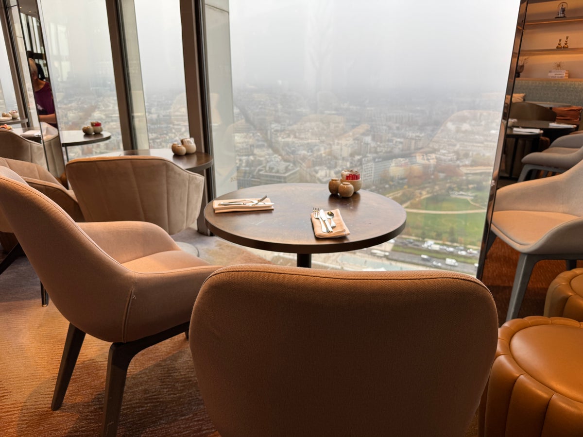 Hyatt Regency Paris Etoile Regency Club breakfast window seat