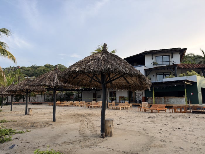 Hyatt Thompson Zihuatanejo Mexico Beach Palapa Umbrella