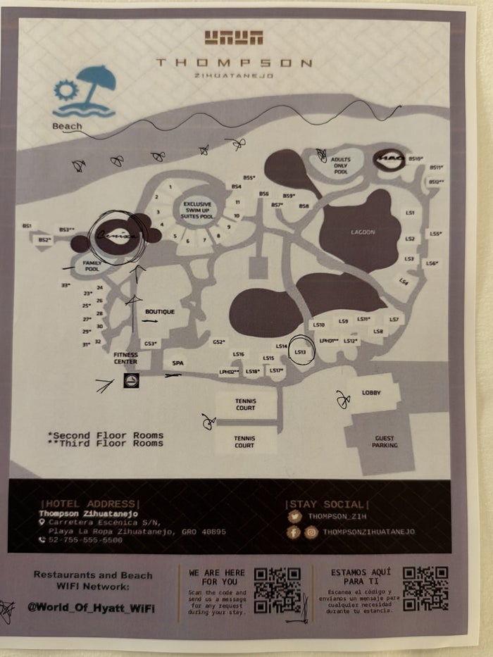 Hyatt Thompson Zihuatanejo Mexico Resort Map Hyatt Thompson Zihuatanejo Mexico Resort Map