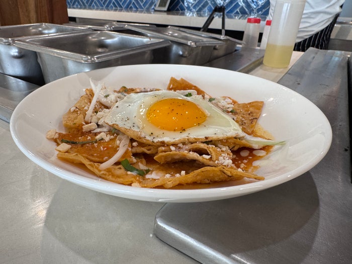 Hyatt Zilara Cancun Chilaquiles Fried Egg Plate