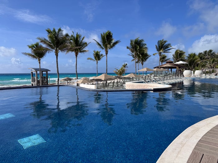 Hyatt Zilara Cancun Infinity Pool Palm Trees Hyatt Zilara Cancun Infinity Pool Palm Trees