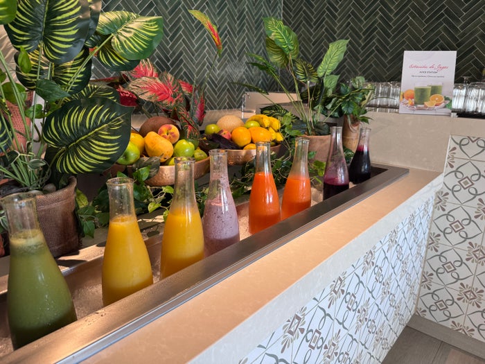 Hyatt Zilara Cancun Juice Bottles Fruit Display