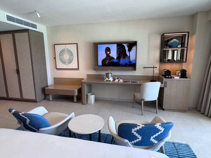 Hyatt Zilara Cancun Living Area Desk Television