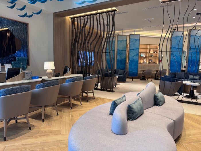 Hyatt Zilara Cancun Lounge Seating Blue Art