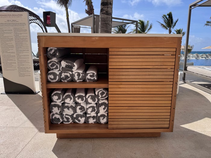Hyatt Zilara Cancun Towel Storage Cabinet Poolside Hyatt Zilara Cancun Towel Storage Cabinet Poolside