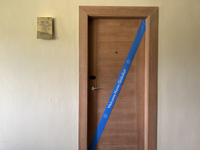 Hyatt Zilara Riviera Maya Suite Door Welcome Ribbon