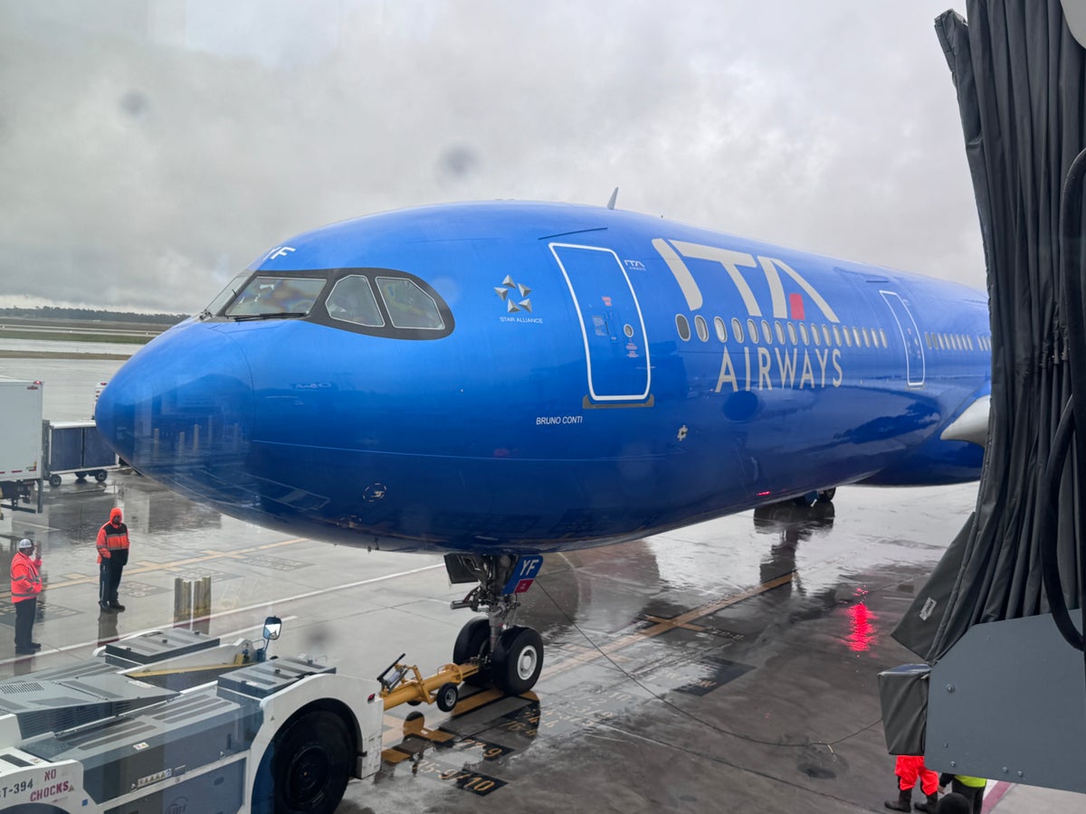 ITA Airways inaugural FCO IAH at gate