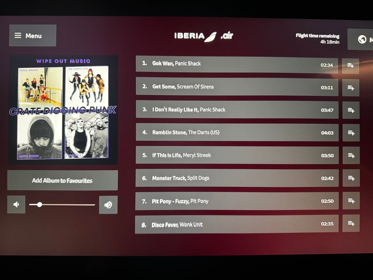 Iberia A321XLR MAD BOS punk playlist