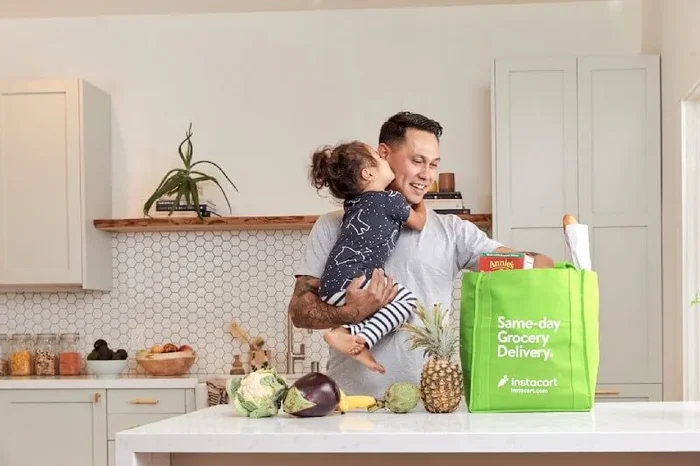 Instacart dad unpacking groceries Instacart dad unpacking groceries