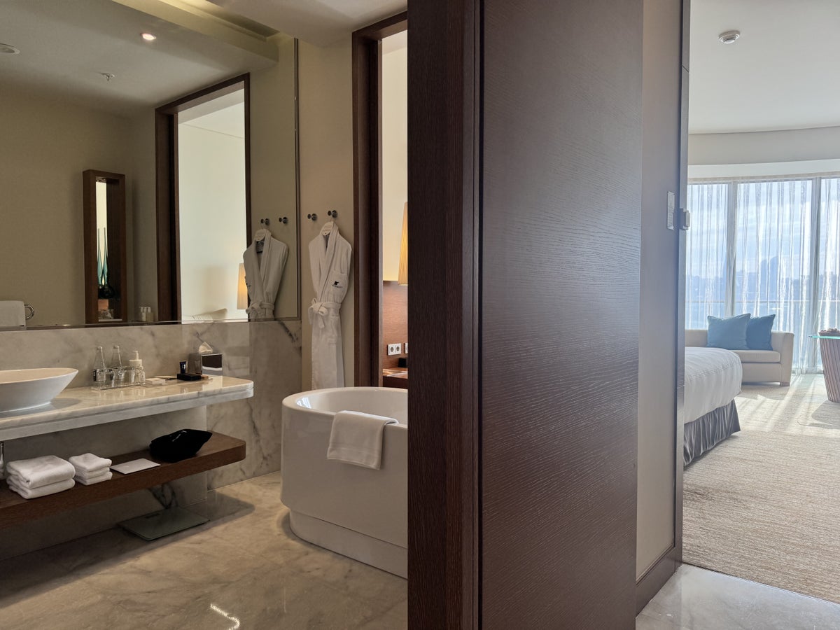 JW Marriott Absheron Baku Bathroom Doorway to Bedroom