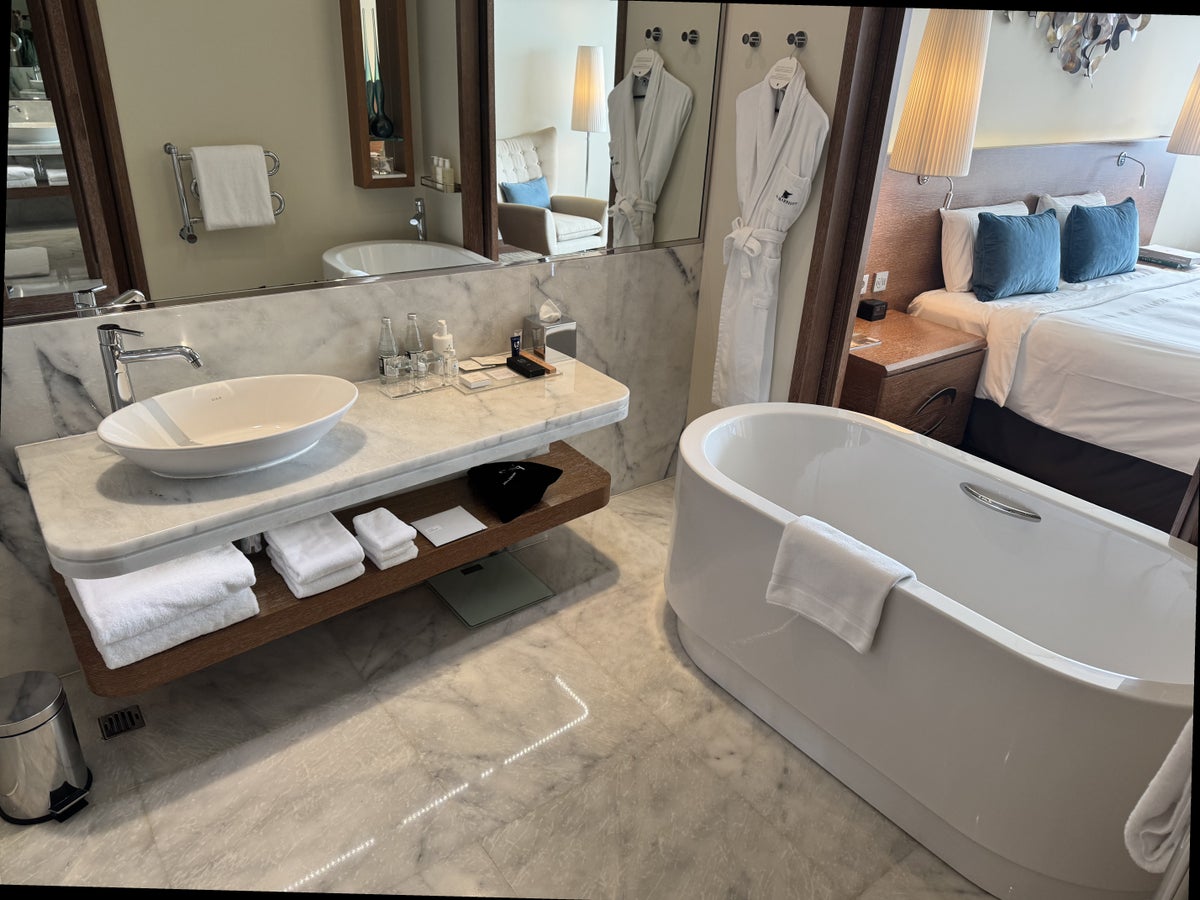 JW Marriott Absheron Baku Bathroom Vanity and Tub