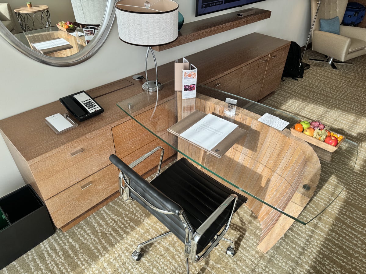 JW Marriott Absheron Baku Bedroom Desk Overhead