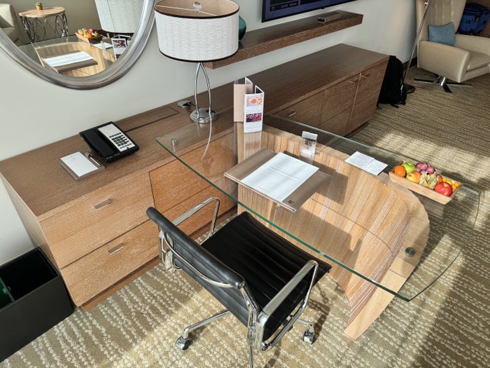 JW Marriott Absheron Baku Bedroom Desk Overhead