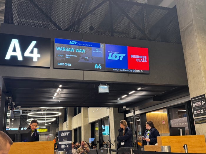 LOT Polish boarding area Vilnius VNO