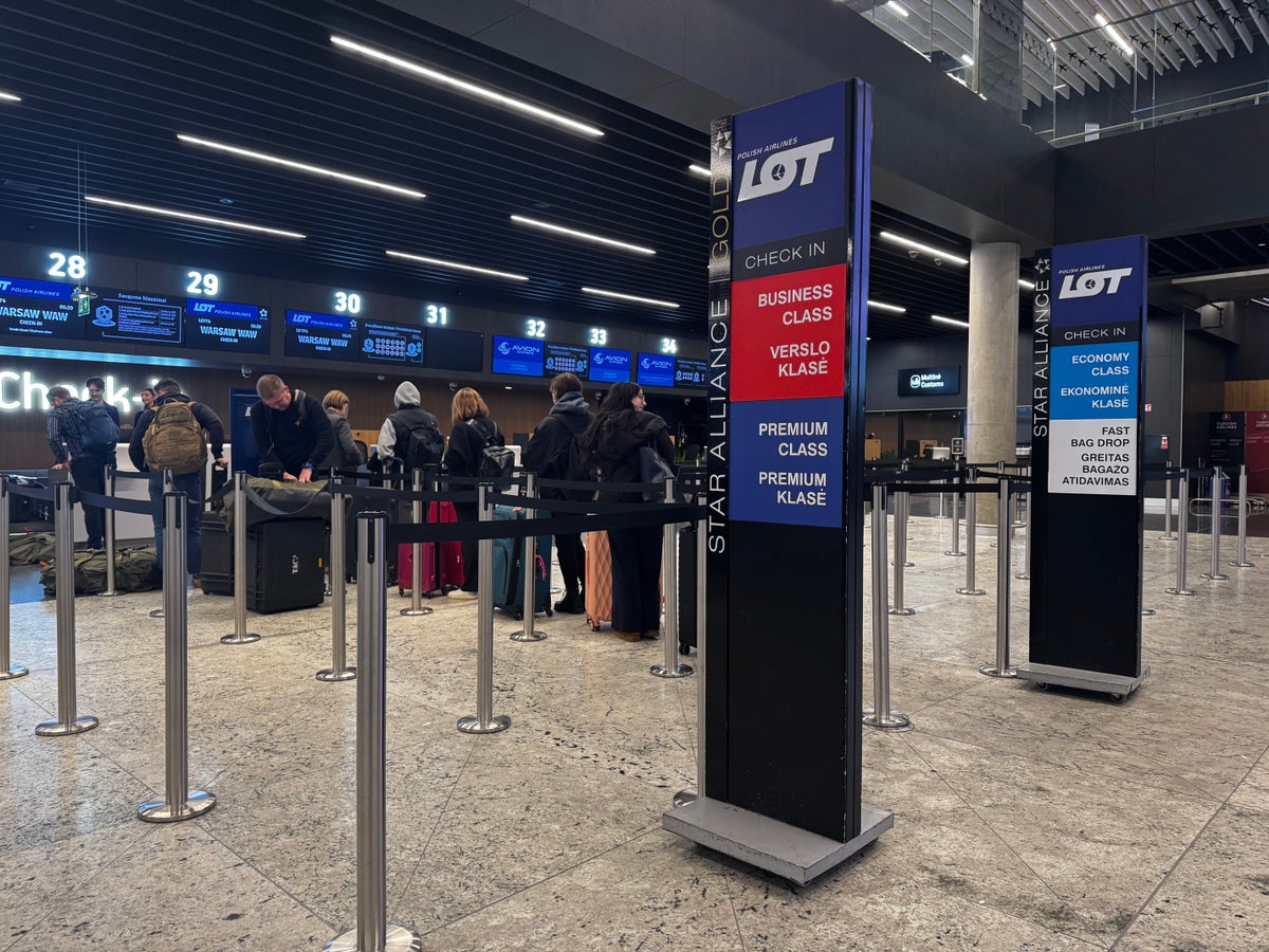 LOT Polish check in area Vilnius VNO