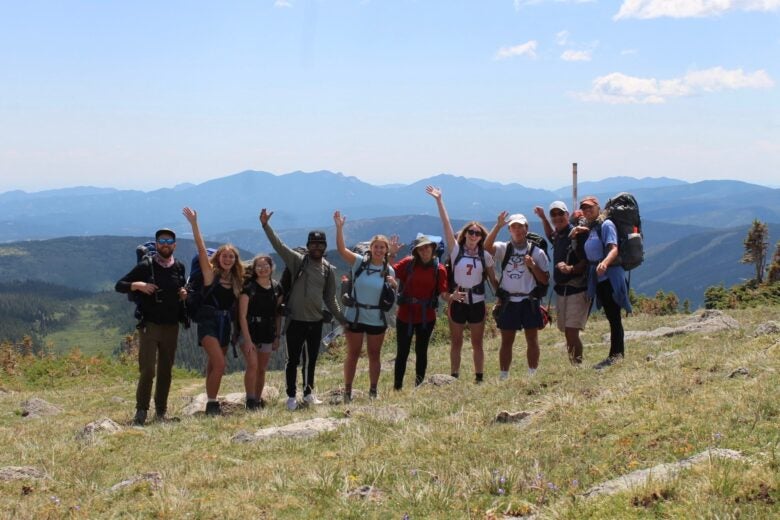 McKay Hiking With Friends Rockies Colorado